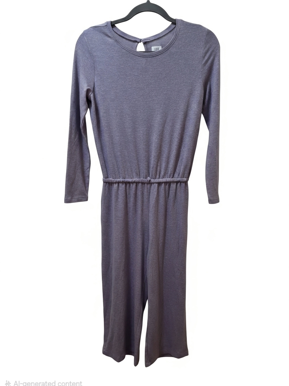 GAP Long-Sleeve Lavender Jumpsuit with Elastic Waist